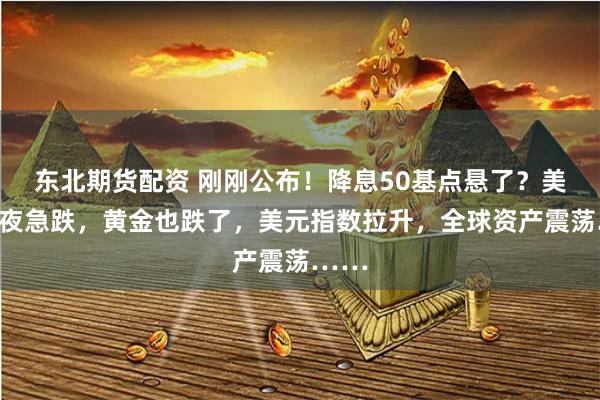 东北期货配资 刚刚公布！降息50基点悬了？美股深夜急跌，黄金也跌了，美元指数拉升，全球资产震荡……